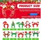 200 Inflatable Christmas Headbands Christmas Birthday Carnival Party Decorations Santa Snowman Balloon Hair Hoop Gift Box Reindeer Tree Balloon Kit with Pump